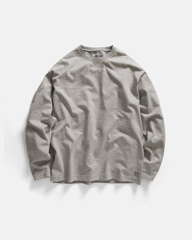 L/S MOORE HEAVYWEIGHT TEE - PRACTICE HEATHER 12.25 oz. COTTON JERSEY