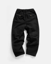 KELL PLEATED BIG PANT - BLACK HANDSPUN COTTON CANVAS