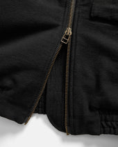 ASYMMETRIC WEP FLIGHT JACKET - BLACK HANDSPUN COTTON CANVAS