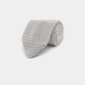 Light Grey Knitted Tie