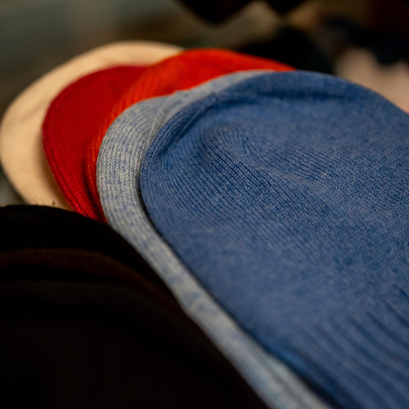 Woollen Beanie Hat In Cornflower