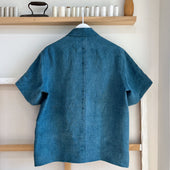 Petrol Antique Linen Chore Camp Shirt