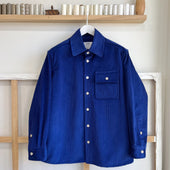 Deep Royal 8 Wale Corduroy Overshirt