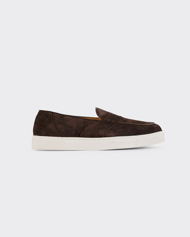 Joey (No tassel) in Coffee Suede — George Cleverley