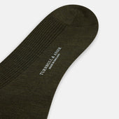 Green Mid Length Merino Socks