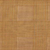 Wool And Silk Glen Check Scarf In Gold