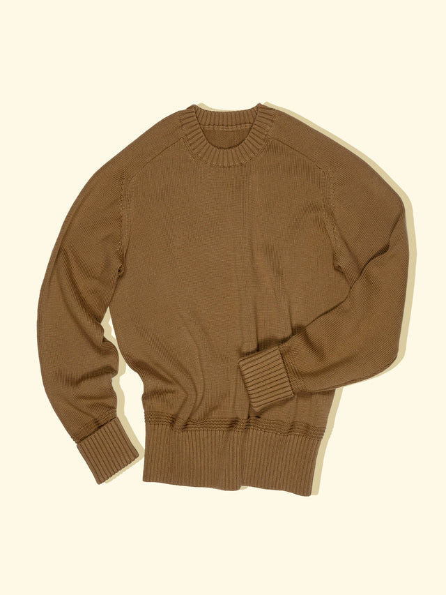 Knitted Sweater - Dark Camel — The Anthology