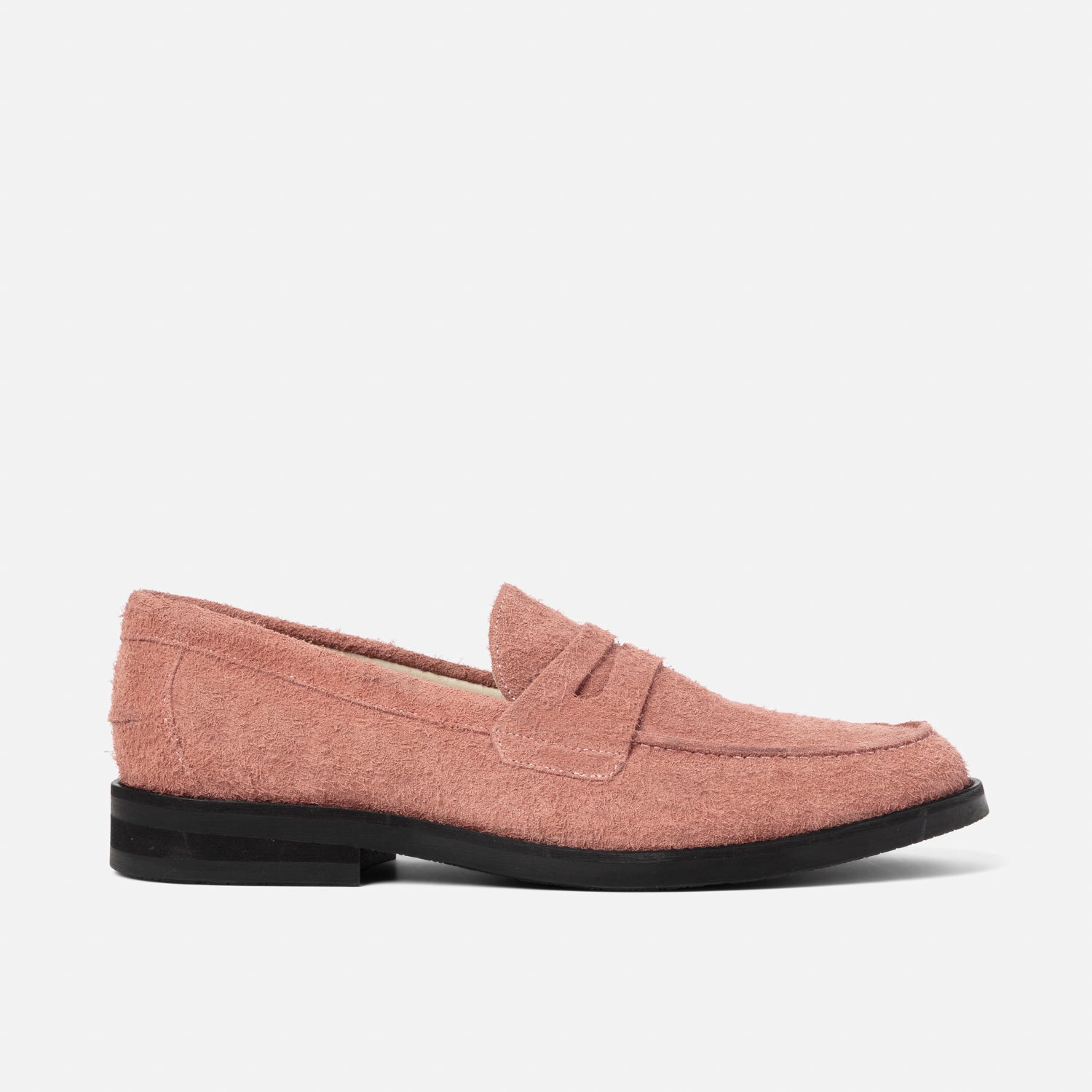 Wilde Hairy Pink Suede Penny Loafer Men S