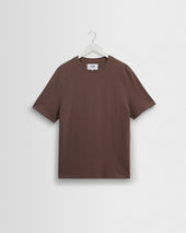 Dean - Mid Brown Textured Organic Cotton T-Shirt