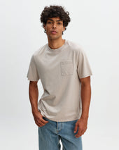 Dean Washed Clay Compact Cotton Pocket T Shirt