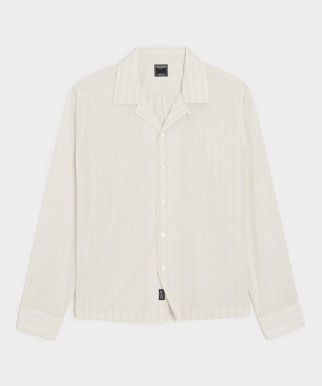 Brushed Poplin Camp Collar Shirt
