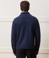 Boiled Wool Full-Zip Sweater Jacket
