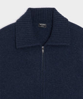 Boiled Wool Full-Zip Sweater Jacket