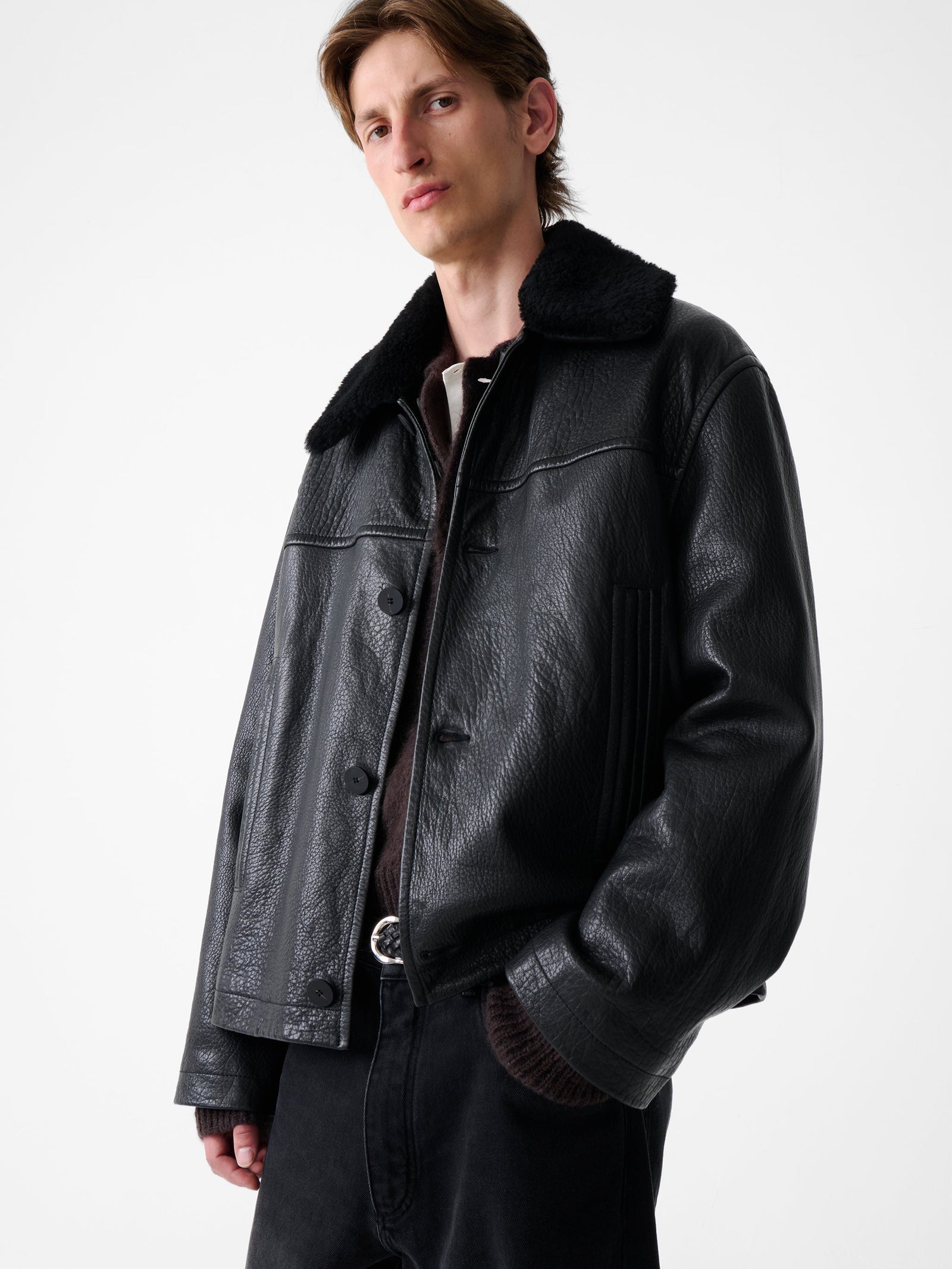Del Leather Jacket In