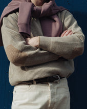 Patch Round Pullover Knit