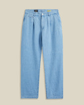 DENIM TROUSERS SINGLE PLEAT