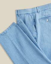 DENIM TROUSERS SINGLE PLEAT