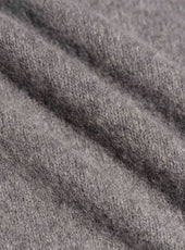 Brushed Shetland Crew in Grey Lambswool