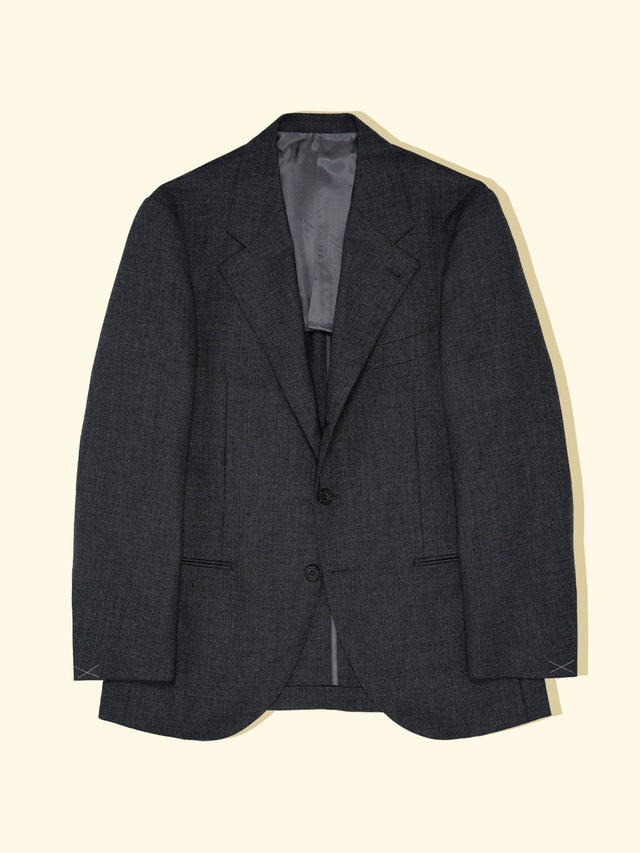Tropical Wool Suit Jacket - Charcoal — The Anthology