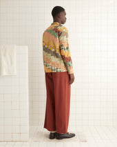 Diagonal Square Patchwork Shirt