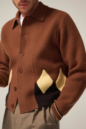 Diamond Panel Knit