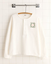 Daisy Never Tell Henley Sweatshirt