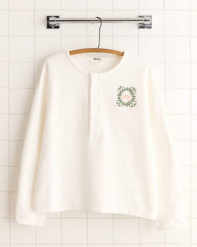 Daisy Never Tell Henley Sweatshirt