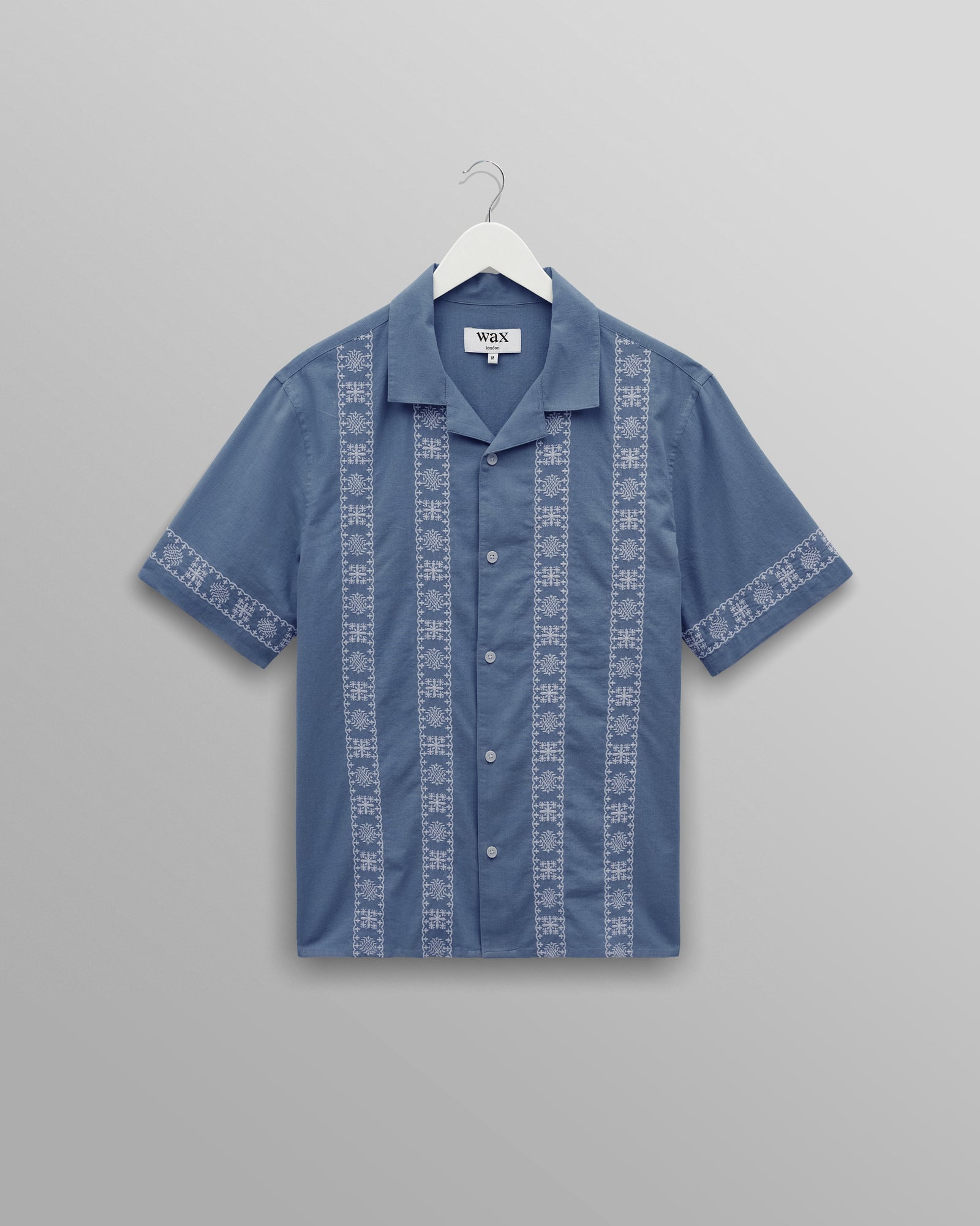 Didcot And Ecru Embroidered Short Sleeve Shirt