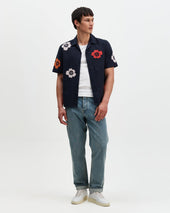Didcot Floral Applique Short Sleeve Shirt
