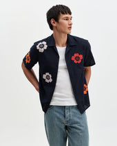 Didcot Floral Applique Short Sleeve Shirt