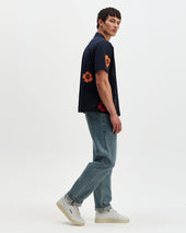 Didcot Floral Applique Short Sleeve Shirt