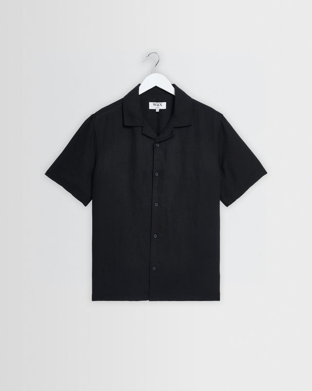 Didcot - Black Silk Short-Sleeve Shirt