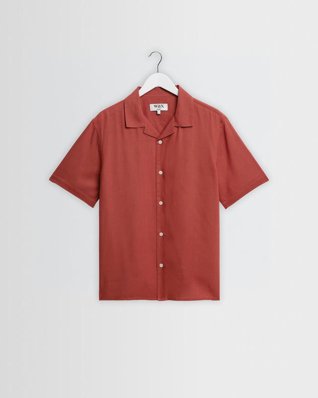Didcot - Rust Silk Short-Sleeve Shirt