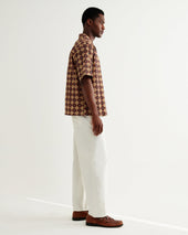 Didcot Tile Print Seersucker Short Sleeve Shirt