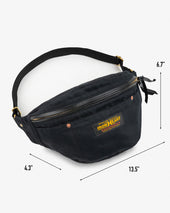 12oz Whipcord Waist Bag - Black