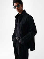 District Crinkle Denim Jacket In
