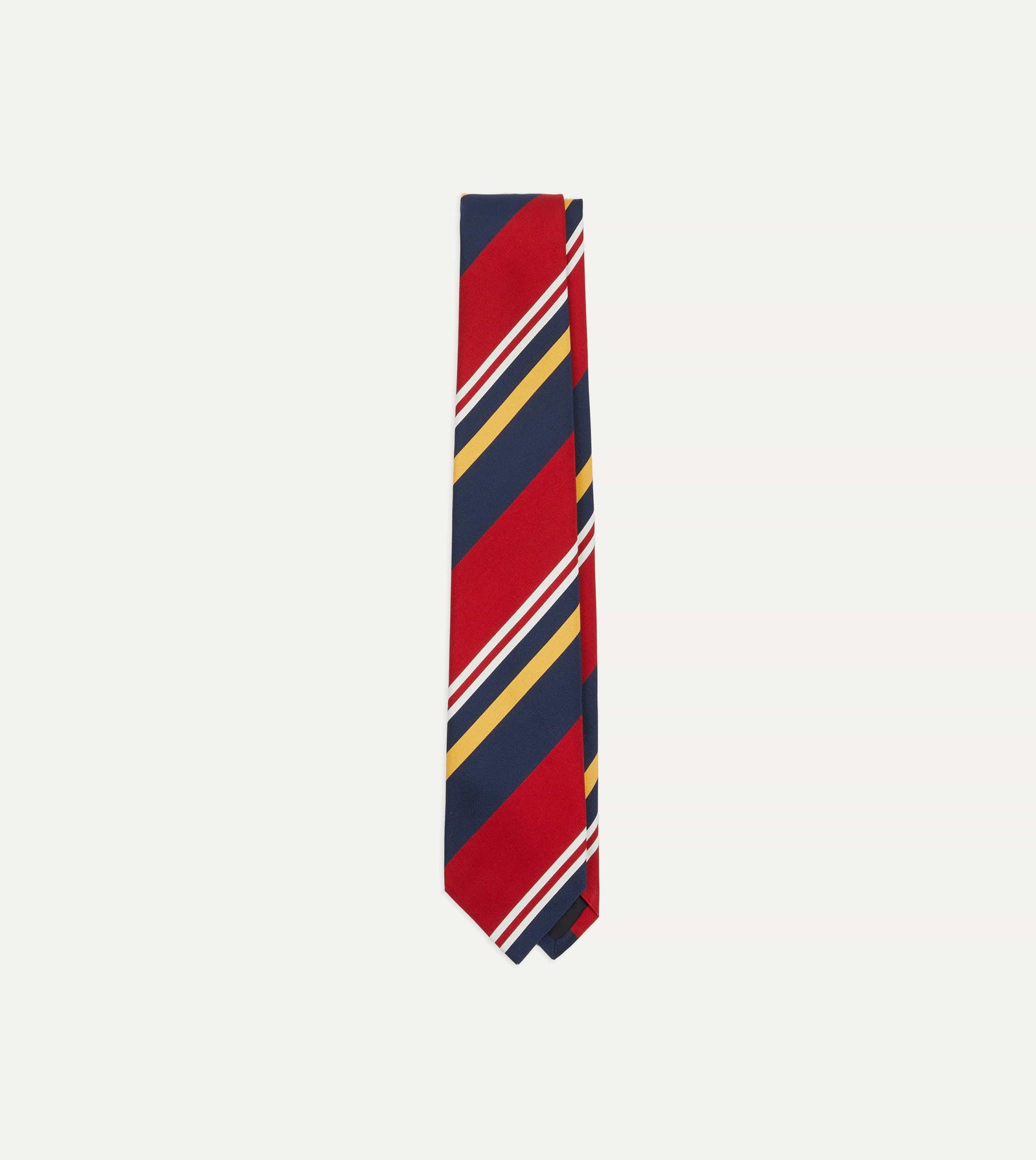 Red And Yellow Baiadera Stripe Mogador Tipped Tie