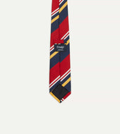 Red And Yellow Baiadera Stripe Mogador Tipped Tie