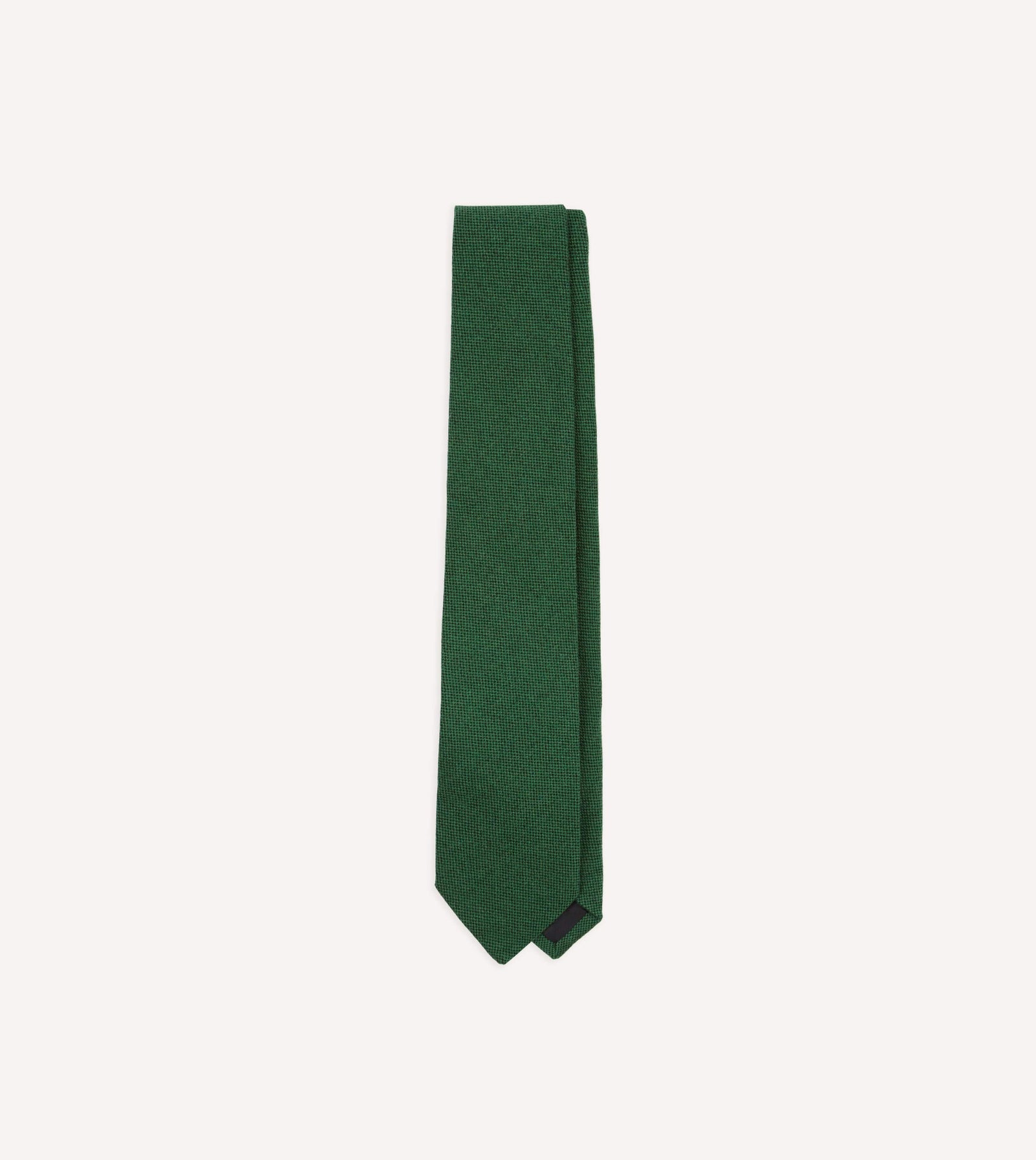 Green Pure Cashmere Solid Tipped Tie