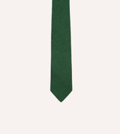 Green Pure Cashmere Solid Tipped Tie