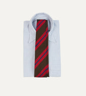 And Red Stripe Mogador Silk Tipped Tie