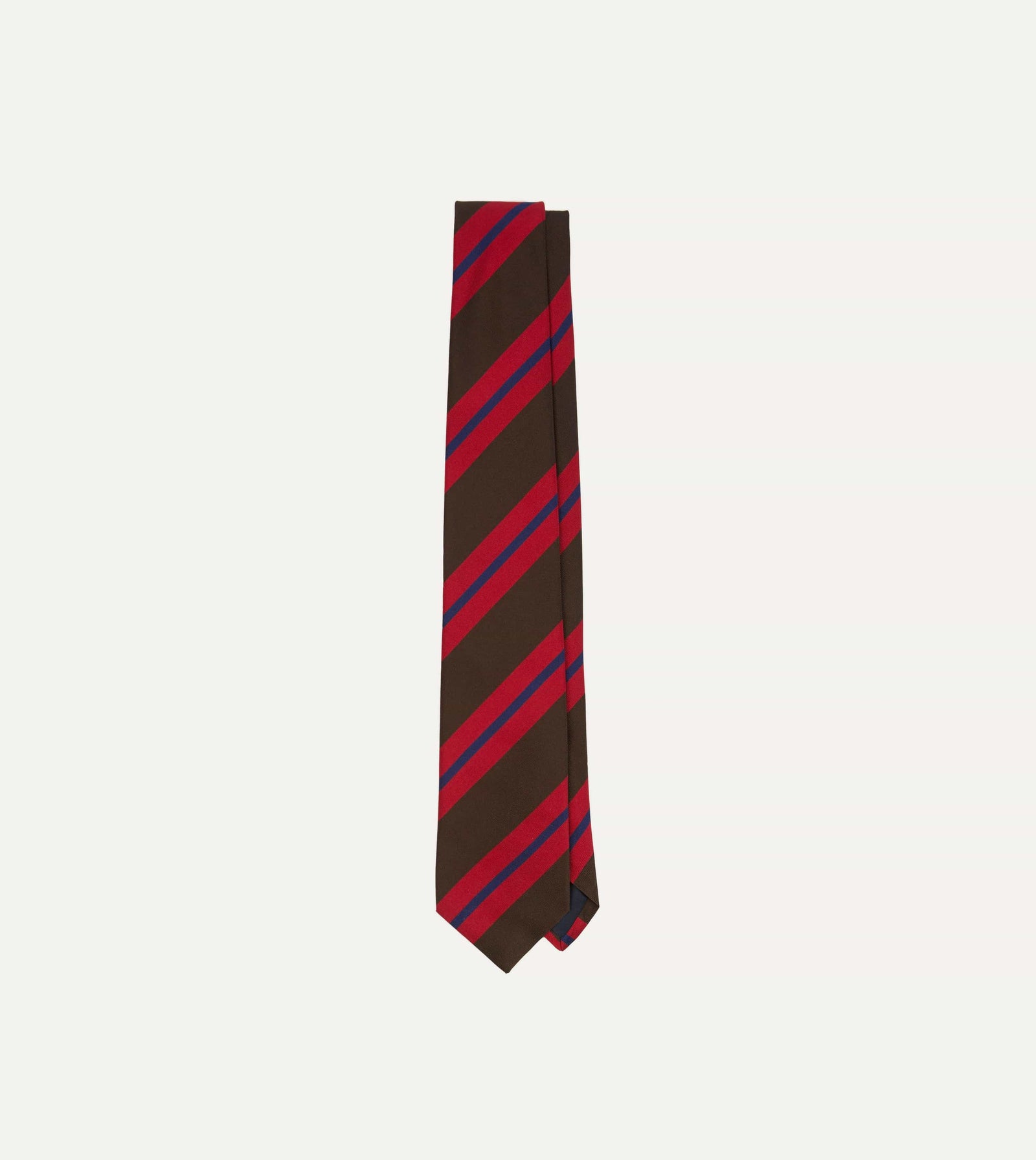 And Red Stripe Mogador Silk Tipped Tie