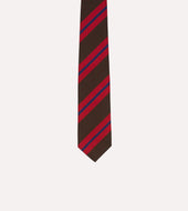 And Red Stripe Mogador Silk Tipped Tie