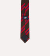 And Red Stripe Mogador Silk Tipped Tie