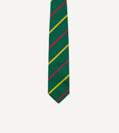 Green Yellow And Pink Bar Stripe Mogador Silk Tipped Tie