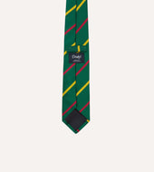 Green Yellow And Pink Bar Stripe Mogador Silk Tipped Tie