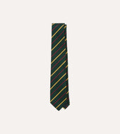 Navy, Red and White Multi Stripe Mogador Silk Tipped Tie