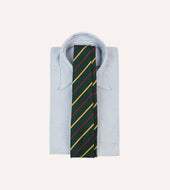 Red And White Multi Stripe Mogador Silk Tipped Tie