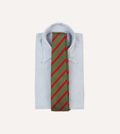 And Red Bar Stripe Mogador Silk Tipped Tie