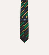 Blue Green And Yellow Multi Stripe Mogador Silk Tipped Tie